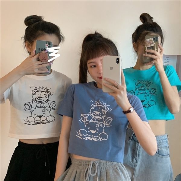 original make small video bear midriff t-shirts with short sleeves female girlfriends han edition installs a chic brief paragrap 220427, White
original make small video bear midriff t-shirts with short sleeves female girlfriends han edition installs a chic brief paragrap 220427, White