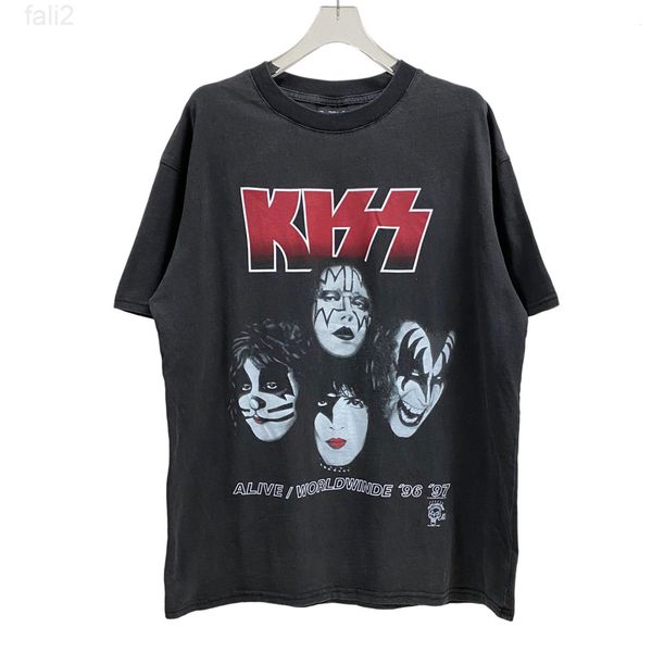 men's t-shirts designer american band vintage park caiying same short sleeve t-shirt high street fashion brand loose men and women tee, White;black
men's t-shirts designer american band vintage park caiying same short sleeve t-shirt high street fashion brand loose men and women tee, White;black