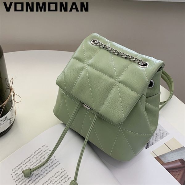 school bags pu leather mini chain backpack women shoulder bag for women 220823