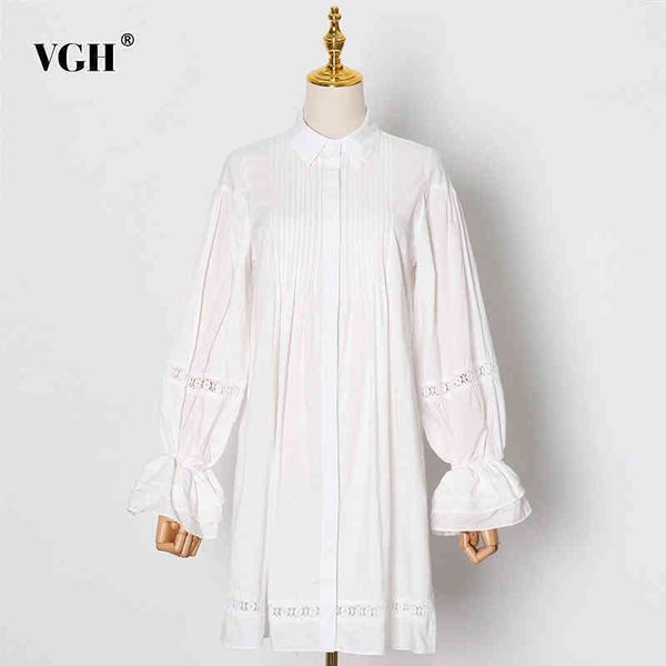 white casual dress for women lapel collar flare long sleeve loose oversized dresses female spring fashion 210507, Black;gray
white casual dress for women lapel collar flare long sleeve loose oversized dresses female spring fashion 210507, Black;gray