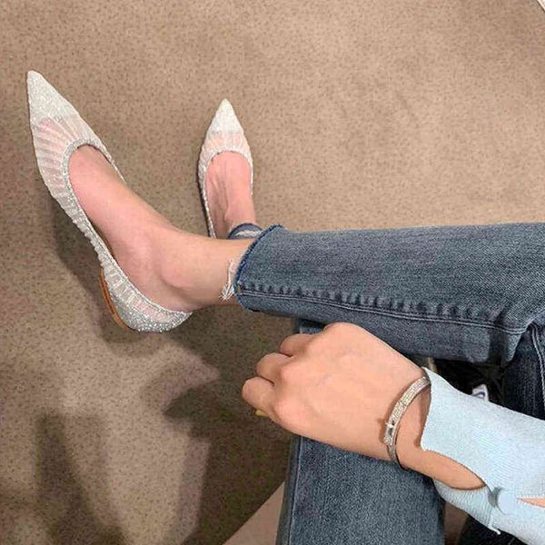 sandals luxury sequins pointed high heels fairy style lace mesh shallow mouth thin heeled women flat shoes 220318, Black
sandals luxury sequins pointed high heels fairy style lace mesh shallow mouth thin heeled women flat shoes 220318, Black
