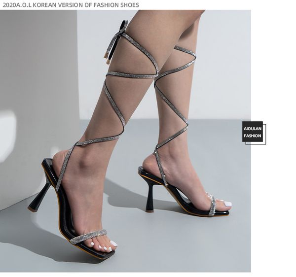 designer sandals ladies high heels rhinestone strap stiletto sandal plus size high heeled heightening wholesale summer 37-42 001, Black
designer sandals ladies high heels rhinestone strap stiletto sandal plus size high heeled heightening wholesale summer 37-42 001, Black
