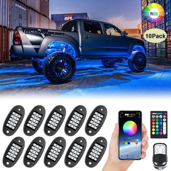 new 10 pods rgb led rock lights kit underbody neon music light bluetooth app multicolor neon underglow lighting kit for car
new 10 pods rgb led rock lights kit underbody neon music light bluetooth app multicolor neon underglow lighting kit for car