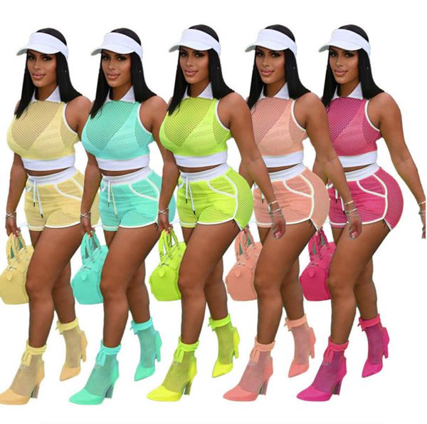 summer mesh tracksuits for women 2 piece sets crop shorts clubwear sweatsuits short pants nightclub, Gray
summer mesh tracksuits for women 2 piece sets crop shorts clubwear sweatsuits short pants nightclub, Gray