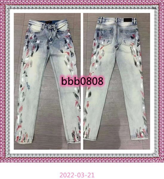 2022ss latest listin luxurys designe mens jeans rhinestone patch medal fold fashion men slim motorcycle biker hip hop pants size, Blue
2022ss latest listin luxurys designe mens jeans rhinestone patch medal fold fashion men slim motorcycle biker hip hop pants size, Blue