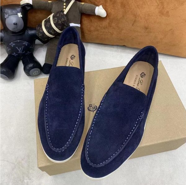 2022 suede leather mens loro walk slip on shoes luxury sneakers nubuck designer lp leisure dress shoe mocassin large size 45 46, Black
2022 suede leather mens loro walk slip on shoes luxury sneakers nubuck designer lp leisure dress shoe mocassin large size 45 46, Black