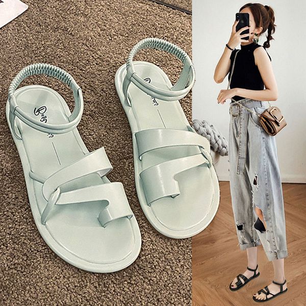 sandals designer flat sandals female summer wear 2022 new french fairy style one word roman shoes leisure beach femalej3ee, Black 
sandals designer flat sandals female summer wear 2022 new french fairy style one word roman shoes leisure beach femalej3ee, Black
