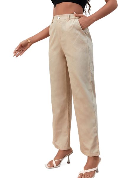 slant pockets straight leg pants d7dt#, Black;white
slant pockets straight leg pants d7dt#, Black;white