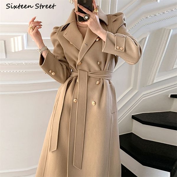 women's wool blends elegant khaki wool blend jacket women winter golden button vintage wool coat woman autumn korea fashion outerfit 22, Black
women's wool blends elegant khaki wool blend jacket women winter golden button vintage wool coat woman autumn korea fashion outerfit 22, Black