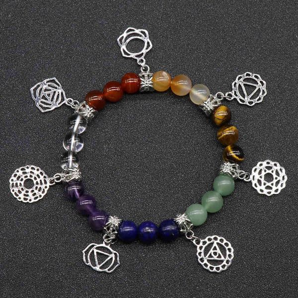 7 chakela wheel bracelet colorful agate crystal sevenpulse wheel yoga symbol jewelry bracelet, Black
7 chakela wheel bracelet colorful agate crystal sevenpulse wheel yoga symbol jewelry bracelet, Black