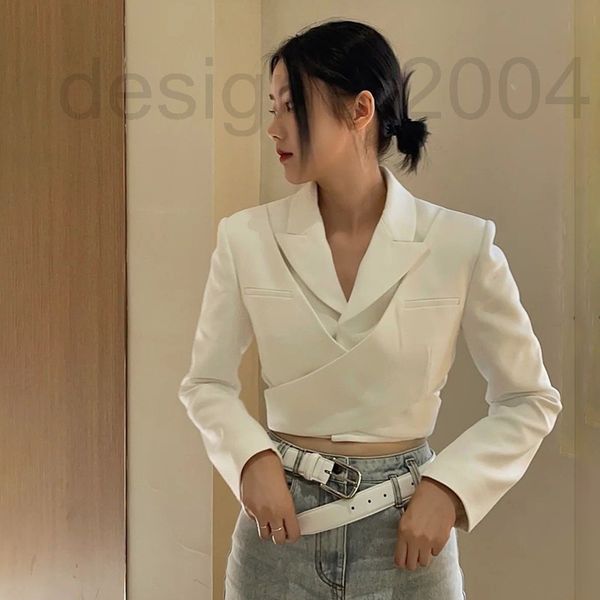 women's two piece pants designer 22 spring and summer new girls cross waist short suit fashion revealing long sleeve collar tie coat fe, White
women's two piece pants designer 22 spring and summer new girls cross waist short suit fashion revealing long sleeve collar tie coat fe, White