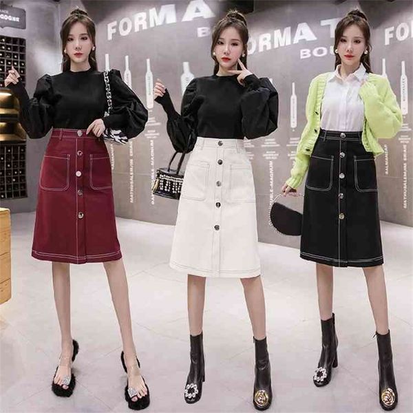 jxmyy autumn and winter fashion products leather skirts fashion buttoned slits are thin and versatile high waist skirts 210412, Black
jxmyy autumn and winter fashion products leather skirts fashion buttoned slits are thin and versatile high waist skirts 210412, Black