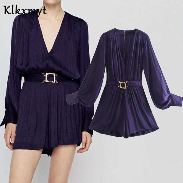 klkxmyt za jumpsuit women chic fashion with belt mini playsuit vintage long sleeve v neck female short jumpsuits mujer 210527, Black;white
klkxmyt za jumpsuit women chic fashion with belt mini playsuit vintage long sleeve v neck female short jumpsuits mujer 210527, Black;white