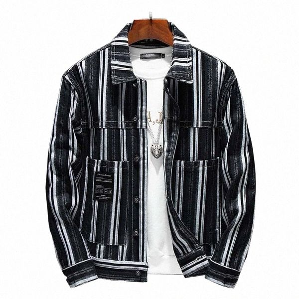 men's jackets mcikkny men cargo stripe denim spring autumn motorcycle outwear coats for male streetwear h0cp#, Black;brown
men's jackets mcikkny men cargo stripe denim spring autumn motorcycle outwear coats for male streetwear h0cp#, Black;brown