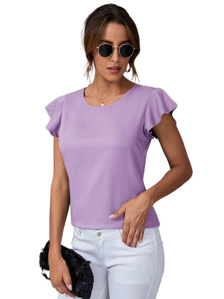 butterfly sleeve keyhole back blouse s3eo#, White
butterfly sleeve keyhole back blouse s3eo#, White