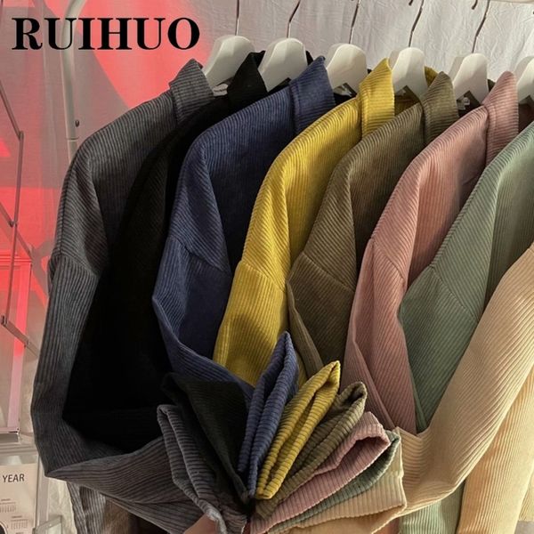 ruihuo korean fashion men corduroy shirt long sleeve streetwear size m-2xl spring arrivals, Black;brown
ruihuo korean fashion men corduroy shirt long sleeve streetwear size m-2xl spring arrivals, Black;brown