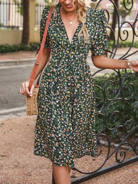 ditsy floral puff sleeve dress a6dl#, Black;gray
ditsy floral puff sleeve dress a6dl#, Black;gray