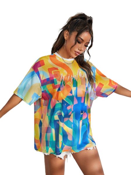 x alma hoffmann letter graphic drop shoulder tee v4gy#, White
