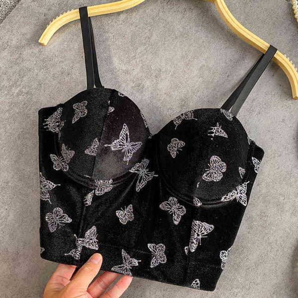 women velvet breast big fish bone female corset tank camisole butterfly chest pad bustiers wear chest binder sexy, White
women velvet breast big fish bone female corset tank camisole butterfly chest pad bustiers wear chest binder sexy, White
