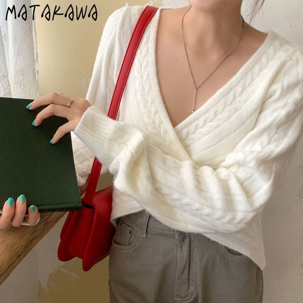 matakaw hemp pattern long sleeve sweater women retro cross big vneck short pull femme hiver japanese fashion knit sweaters 210506, White;black
matakaw hemp pattern long sleeve sweater women retro cross big vneck short pull femme hiver japanese fashion knit sweaters 210506, White;black