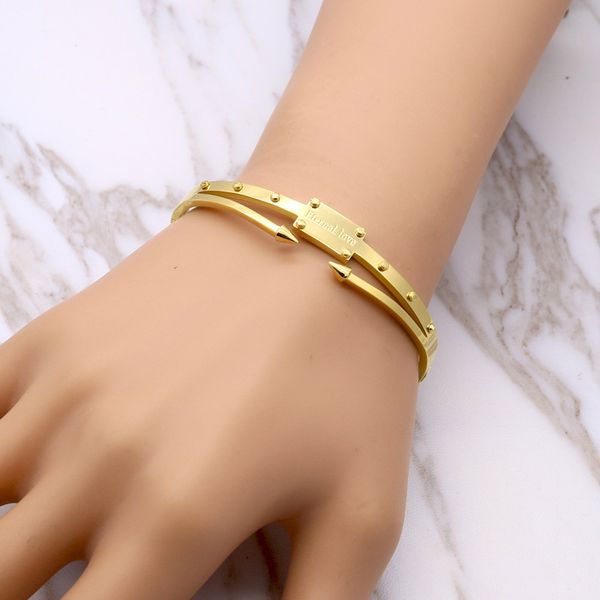 three colour women bangle stainless steel party christmas present bracelet, Black
three colour women bangle stainless steel party christmas present bracelet, Black