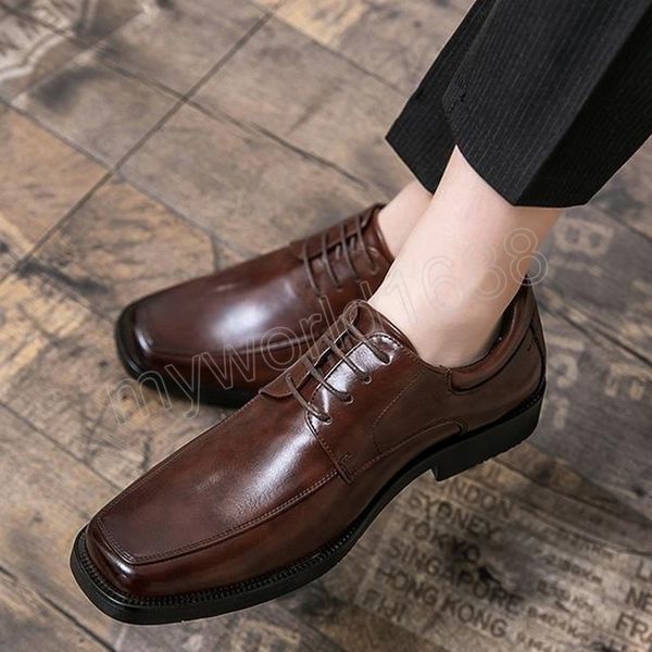 oxford men shoes leather business square toe dress shoes mens suit shoes chaussure de luxe, Black
oxford men shoes leather business square toe dress shoes mens suit shoes chaussure de luxe, Black
