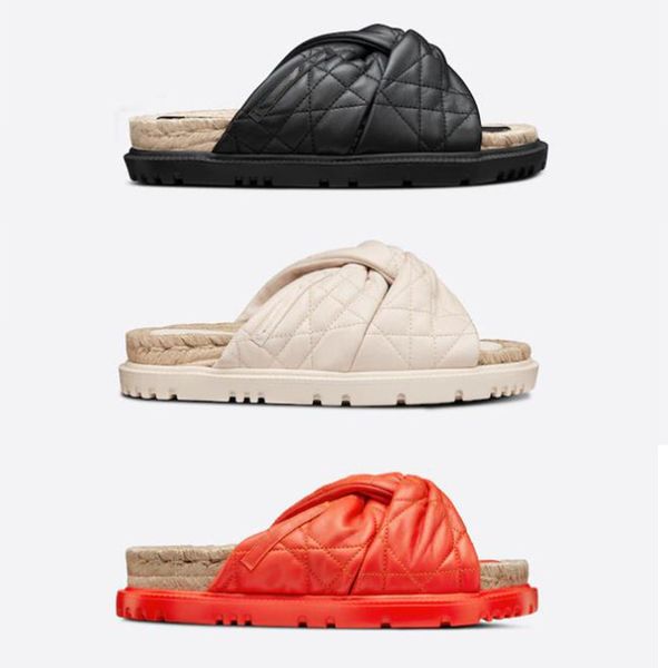 womens platform dtwist slide lambskin slippers eva rope thick soles sandals designer twist mule slides summer beach shoes size 35-40, Black
womens platform dtwist slide lambskin slippers eva rope thick soles sandals designer twist mule slides summer beach shoes size 35-40, Black