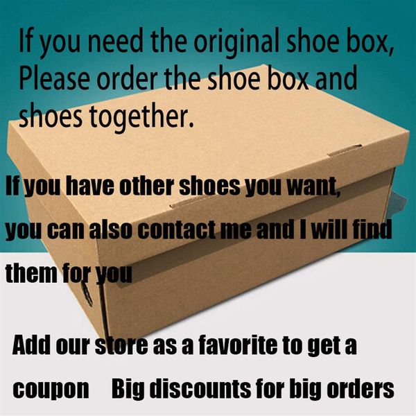 original shoe box for brand running shoes basketball shoes soccer cleats and other shoes or extra fee286u, Black;white
original shoe box for brand running shoes basketball shoes soccer cleats and other shoes or extra fee286u, Black;white