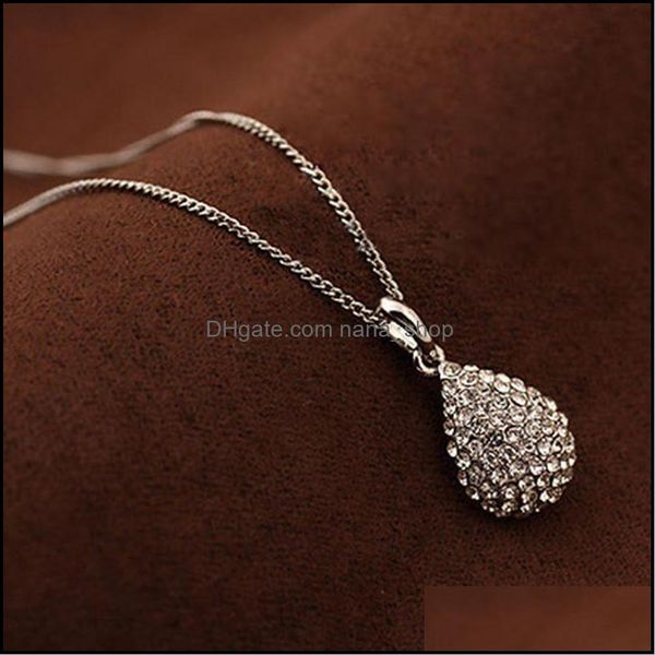 pendant necklaces crystal necklace lady sier gold color pendants jewelry water drop nanashop delivery 2021 nanashop dh89n, Silver
pendant necklaces crystal necklace lady sier gold color pendants jewelry water drop nanashop delivery 2021 nanashop dh89n, Silver