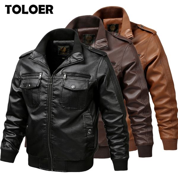 leather jacket men coats fashion brand motorcycle leather coat quality pu outerwear men winter male design jacket 5xl 6xl 220804, Black;brown
leather jacket men coats fashion brand motorcycle leather coat quality pu outerwear men winter male design jacket 5xl 6xl 220804, Black;brown