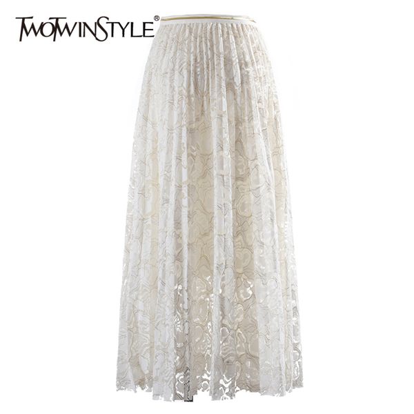 elegant patchwork embroidery lace skirt for women high waist pleated solid skirts female fashion clothing 210423, Black
elegant patchwork embroidery lace skirt for women high waist pleated solid skirts female fashion clothing 210423, Black