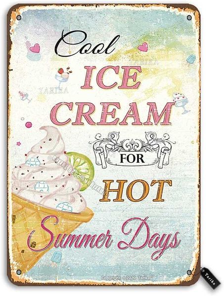 ice cream parlor tin retro look 20x30 cm decoration art sign for home kitchen farm shop store pool beach funny wall decor 
ice cream parlor tin retro look 20x30 cm decoration art sign for home kitchen farm shop store pool beach funny wall decor