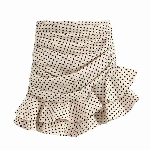 new women vanilla polka dot highwaisted mini skirt ruching detail ruffled hem back hidden inseam zip closure skirt 210325, Black
new women vanilla polka dot highwaisted mini skirt ruching detail ruffled hem back hidden inseam zip closure skirt 210325, Black