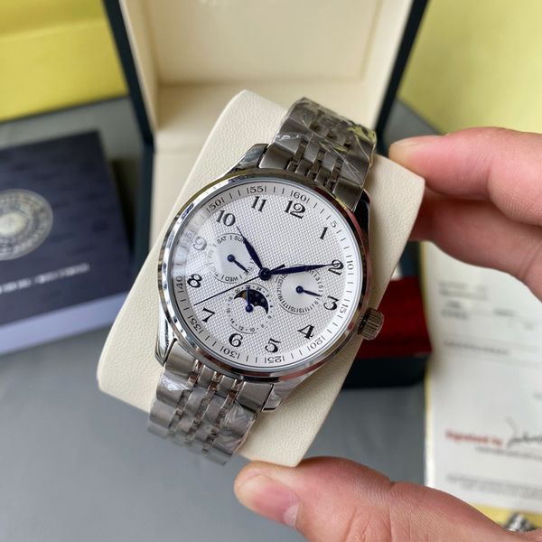mens watches automatic mechanical 40mm wristwatch fashion business round wristwatches montre de luxe watches, Slivery;brown
mens watches automatic mechanical 40mm wristwatch fashion business round wristwatches montre de luxe watches, Slivery;brown