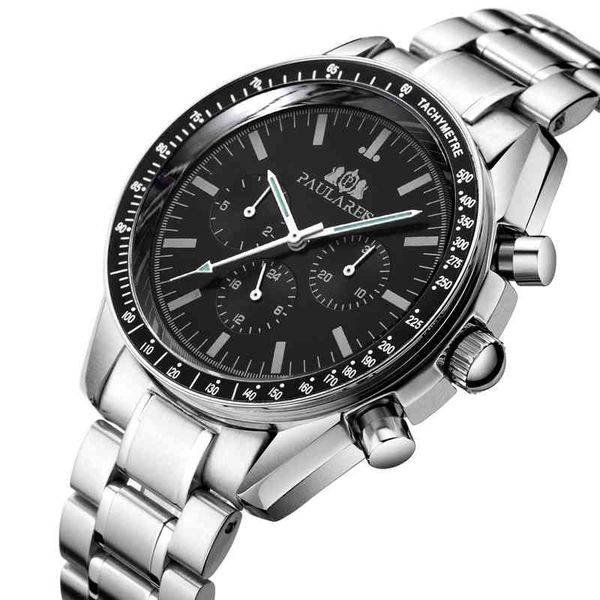 classic watch men automatic mechanical multi-function strong luminous stainless steel genuine leather strap speed racing watches, Slivery;brown
classic watch men automatic mechanical multi-function strong luminous stainless steel genuine leather strap speed racing watches, Slivery;brown