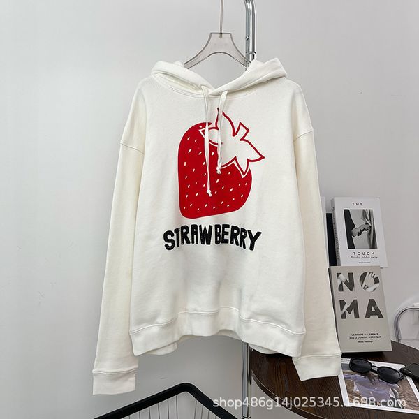 g family autumn and winter strawberry alphabet printing drawstring hooded sweater versatile loose casual long sleeve cotton jacket, Black
g family autumn and winter strawberry alphabet printing drawstring hooded sweater versatile loose casual long sleeve cotton jacket, Black