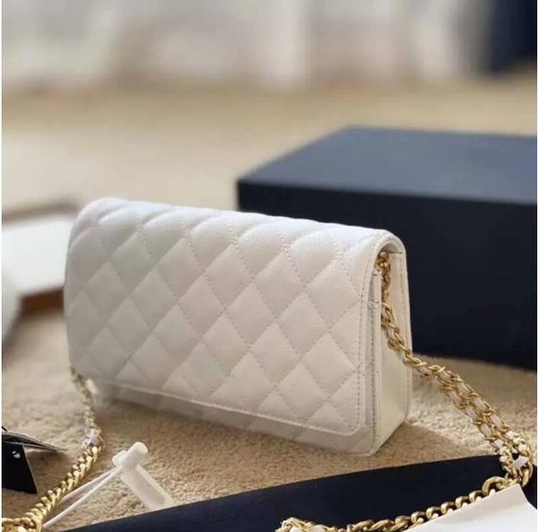 tz women's wallets crossbody bags grained calfskin white black shoulder bags gold-tone metal chain classic handbag diamond quilting fla
tz women's wallets crossbody bags grained calfskin white black shoulder bags gold-tone metal chain classic handbag diamond quilting fla