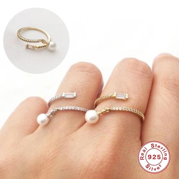 cluster rings 100% 925 sterling silver elegance with white simulated pearl pendant mini zircon crystal women open size finger ringclust, Golden;silver
cluster rings 100% 925 sterling silver elegance with white simulated pearl pendant mini zircon crystal women open size finger ringclust, Golden;silver