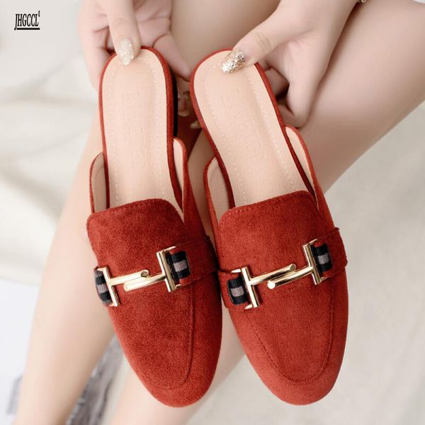 new fashion slippers flat bottom cool half slipper female goes out baotou lazy person wears fashionable suede muller slippe t35, Black
new fashion slippers flat bottom cool half slipper female goes out baotou lazy person wears fashionable suede muller slippe t35, Black