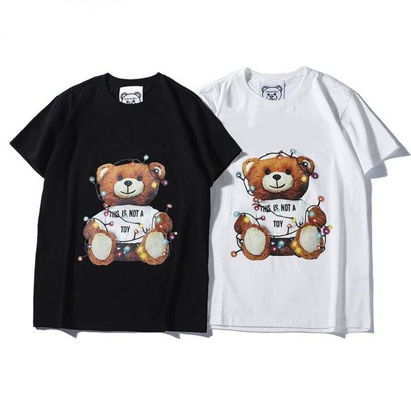 t-shirt women's men's summer new quality short sleeve brand designer bulb bear round neck luxury half sleeve base shirts, White
t-shirt women's men's summer new quality short sleeve brand designer bulb bear round neck luxury half sleeve base shirts, White