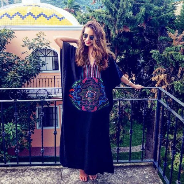 women's swimwear embroidery cotton beach cover up saida de praia swimsuit women bikini tunics for pareo sarong beachwear #q683women, White;black
women's swimwear embroidery cotton beach cover up saida de praia swimsuit women bikini tunics for pareo sarong beachwear #q683women, White;black