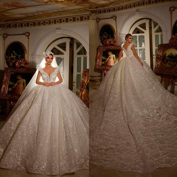 dubai ball gown wedding dress 3d floral applqiues short sleeve sequins vestido casamento lace bridal gowns, White
dubai ball gown wedding dress 3d floral applqiues short sleeve sequins vestido casamento lace bridal gowns, White