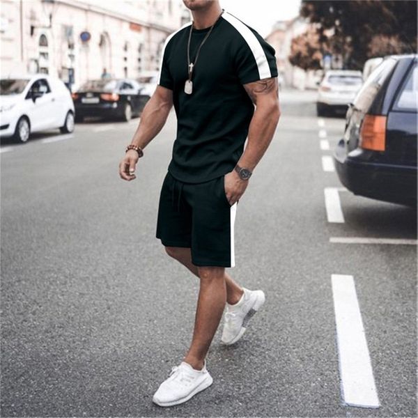 summer men s tracksuit stripe fashion sport suit for men short sleeve t shirt and shorts casual clothing 220621, Gray
summer men s tracksuit stripe fashion sport suit for men short sleeve t shirt and shorts casual clothing 220621, Gray