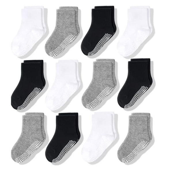 non slip toddler socks 12 pairs with grip for boys girls baby infants kids anti skid cotton crew socks 1-7years 220611, Pink;yellow
non slip toddler socks 12 pairs with grip for boys girls baby infants kids anti skid cotton crew socks 1-7years 220611, Pink;yellow
