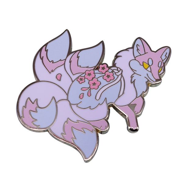 charm four tailed flower fox hard enamel pin cute cartoon plant pastel sakura brooch japanese unique fashion kitsunes badge, Blue
charm four tailed flower fox hard enamel pin cute cartoon plant pastel sakura brooch japanese unique fashion kitsunes badge, Blue