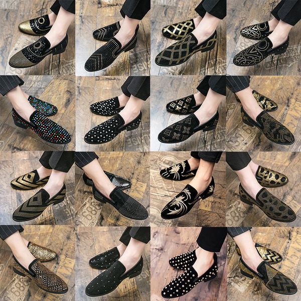 rhinestone luxury brand men dress shoes flat casual shoe business office oxfords formal wedding genuine leather designers studded loaf, Black
rhinestone luxury brand men dress shoes flat casual shoe business office oxfords formal wedding genuine leather designers studded loaf, Black