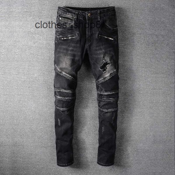 european and american men's jeans designer amirss trend black frayed small straight jeans slim pants trendy men's motorcycle 1089, Blue
european and american men's jeans designer amirss trend black frayed small straight jeans slim pants trendy men's motorcycle 1089, Blue