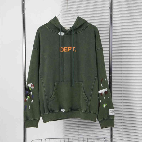 men hoodies for designer hip hop high version of meichao dept co branded hand-painted splash wash used men's and women's, Black
men hoodies for designer hip hop high version of meichao dept co branded hand-painted splash wash used men's and women's, Black