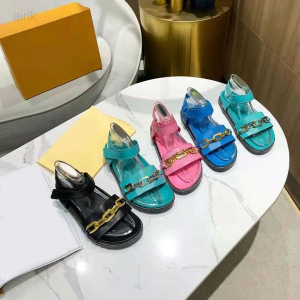 women sandals chain slippers luxury designer leather slides embossed sandal platform shoes, Black
women sandals chain slippers luxury designer leather slides embossed sandal platform shoes, Black