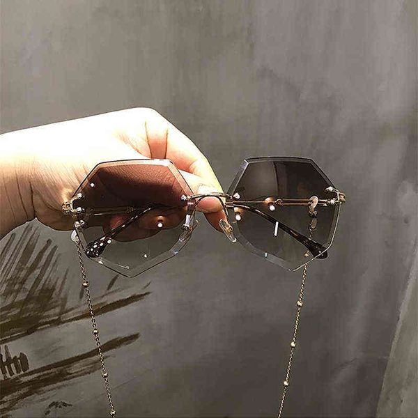 viney designer sunglasses for women women's new anti uv polarizers frameless big face thin in summer sun glasses shades fashion sunglas, White;black
viney designer sunglasses for women women's new anti uv polarizers frameless big face thin in summer sun glasses shades fashion sunglas, White;black